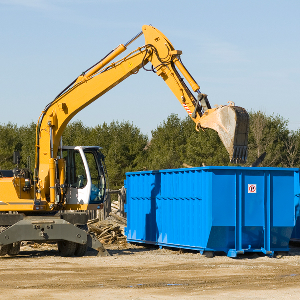 what size residential dumpster rentals are available in Plainsboro